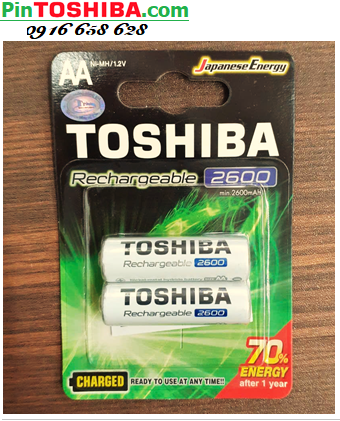Toshiba TNH-6GAE BP-2C; Pin sạc NiMh 1.2v TNH-6GAE BP-2C AA 2600mAh 1.2v chính hãng _Vỉ 2 viên